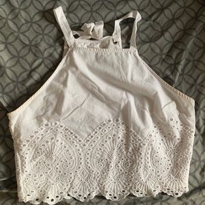 white halter top shirt